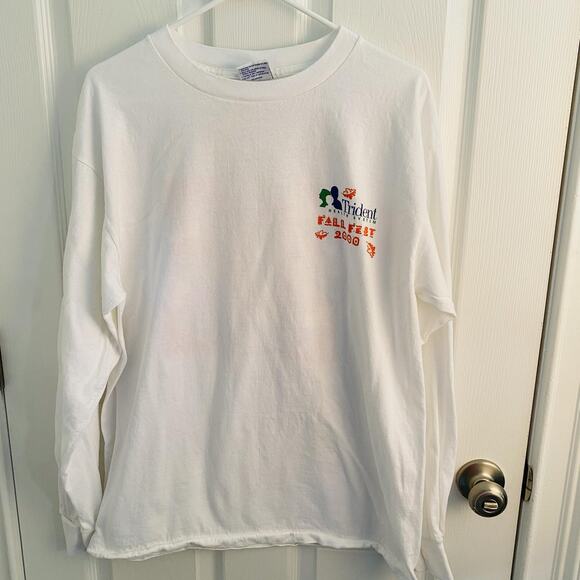 Vintage Fall Fest 2000 Shirt Mens Large White Long Sleeve USA 00s single stitch - Picture 2 of 7